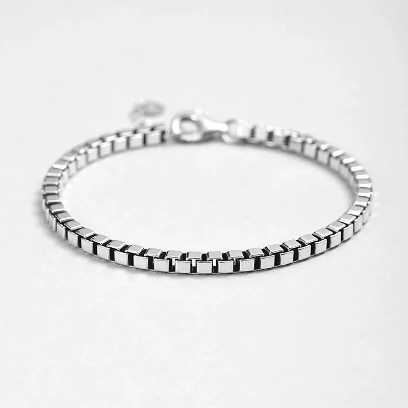 ZABRA S925 Silver Men's Bracelet Couple High-end Sense Girls Niche Hip-hop Trendy Jewelry Custom Lettering - MR SOUL