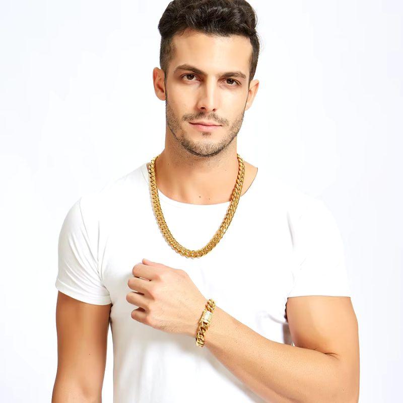 Pulseira Ouro 18K Fecho Cravejado Miami MR 88 - MR SOUL