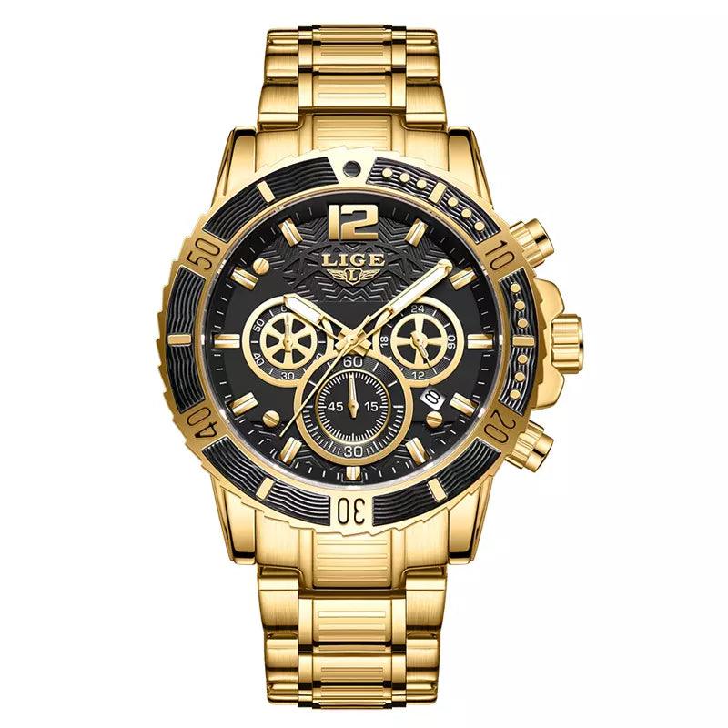 Relogio Dourado Masculino Quartzo MR 43 - MR SOUL