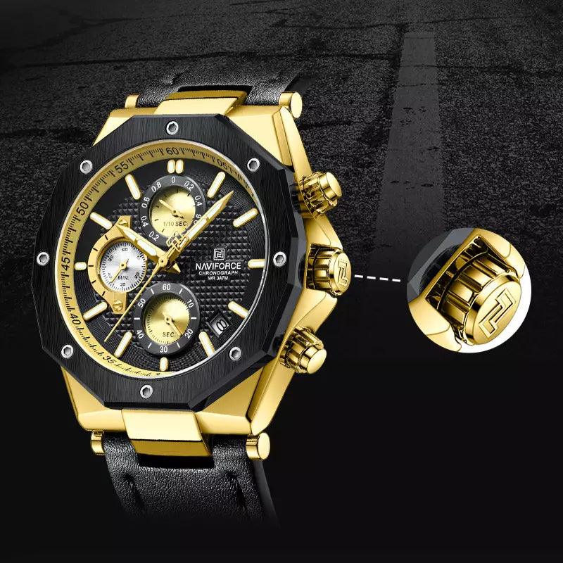 Relogio Social Masculino Pulseira de Couro MR 55 - MR SOUL